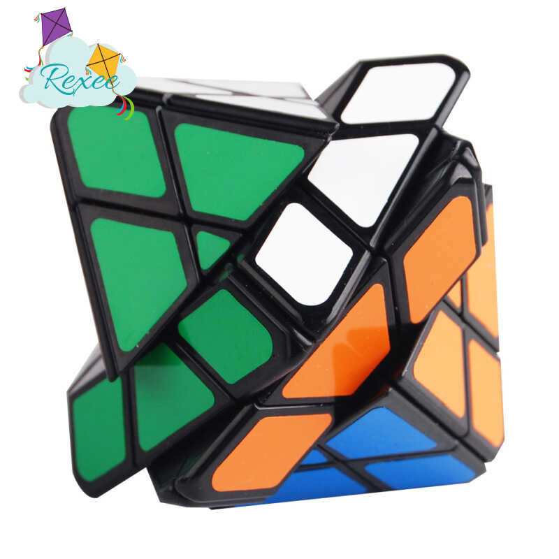 Lanlan Octahedron 4X4x4 - Black Body (Difficulty 9 Of 10) ลูกบิด รูบิคผึกสมอง ท