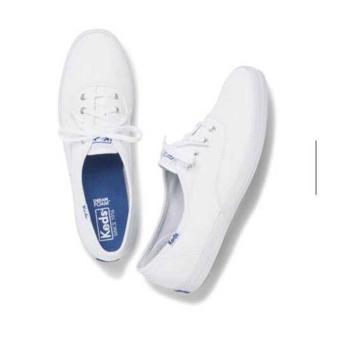 ❤ ➧ ▼ (พร้อมส่ง)Keds รองเท้าผ้าใบ แบบผูกเชือก รุ่นสีขาว ➧ ❤ ▼ (พร้อมส่ง)Keds