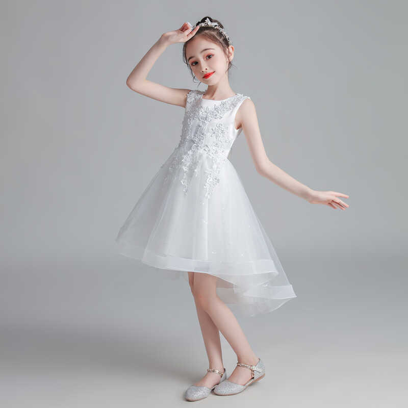 ❤ 3-12 Years Girls Clothes Summer Sleevele Mini Stage Costumes Wedding Evening Party Gowns Prince