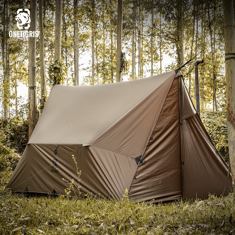 OneTigris ROCDOMUS Hammock Awning &amp; Hot Tent Wood Burning Stove Compatible Waterproof Outdoor Tarp Canopy/Rain Fly