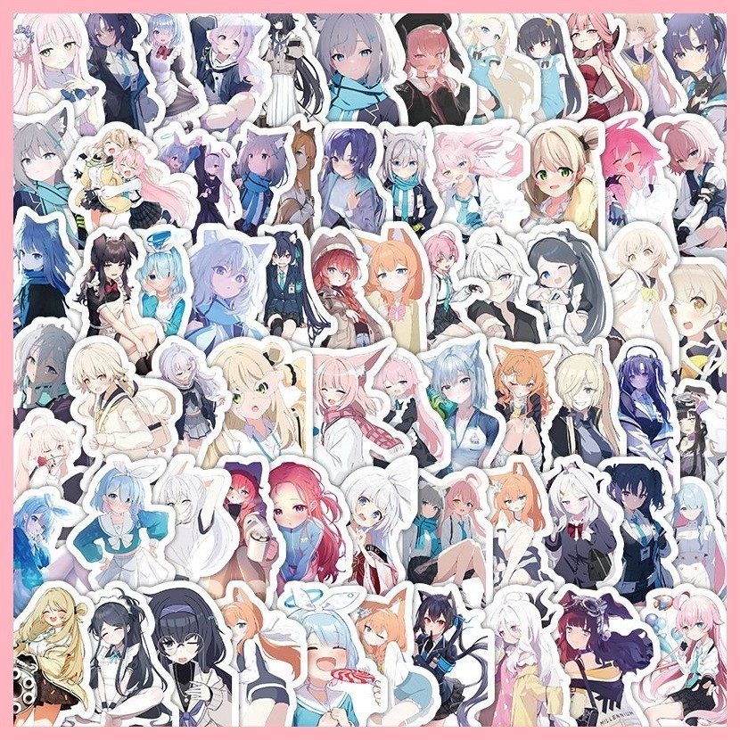 [GUYN] สติ๊กเกอร์ Blue Archive (102 แผ่น) Sunaokami Shiroko Blue Archive สติ๊กเกอร์ สินค้าเกมอะนิเมะตัวอักษร Avatar คู่มือโทรศัพท์มือถือแท็บเล็ตตกแต่งสติกเกอร์กันน้ํา Tendou Arisu Takanaashi Hoshino