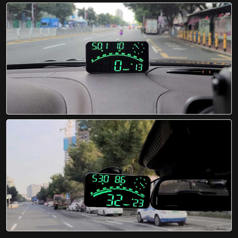 ❤ Ready Stockauto HUD Head Up Display GPS Beidou Hud Speedometer Compass Altitude Car Projetor