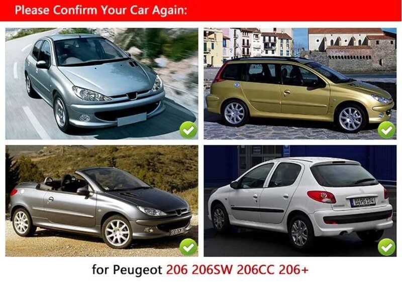 ❤️ สําหรับ Peugeot Chrome ประตูครอบคลุม 206Sw 206Cc 206 + รถอุปกร