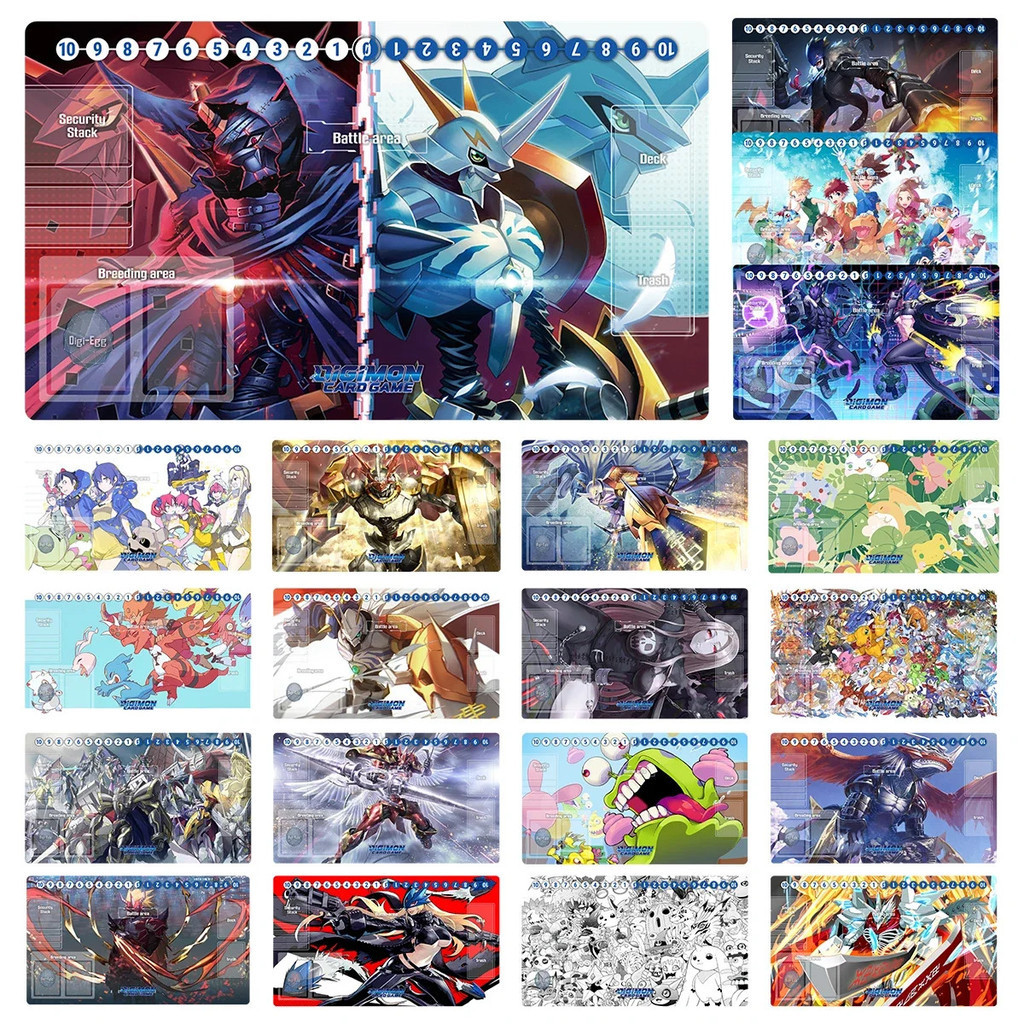 Digimon Playmat Omnimon Lady Devicmon Beelzemon Imperialdramon Board Game Mat TCG CCG Trading Card Game Mat Anime Mouse Pad