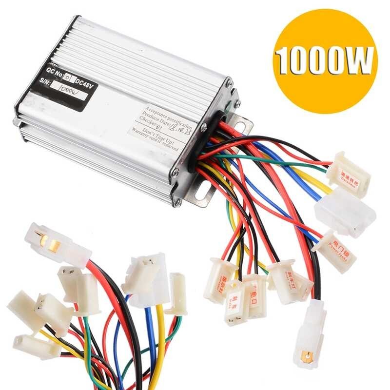 ❤ 48V 1000W Brushed Electric Scooter Motor Brush Speed Controller For Bicycle E-Bike Accessories