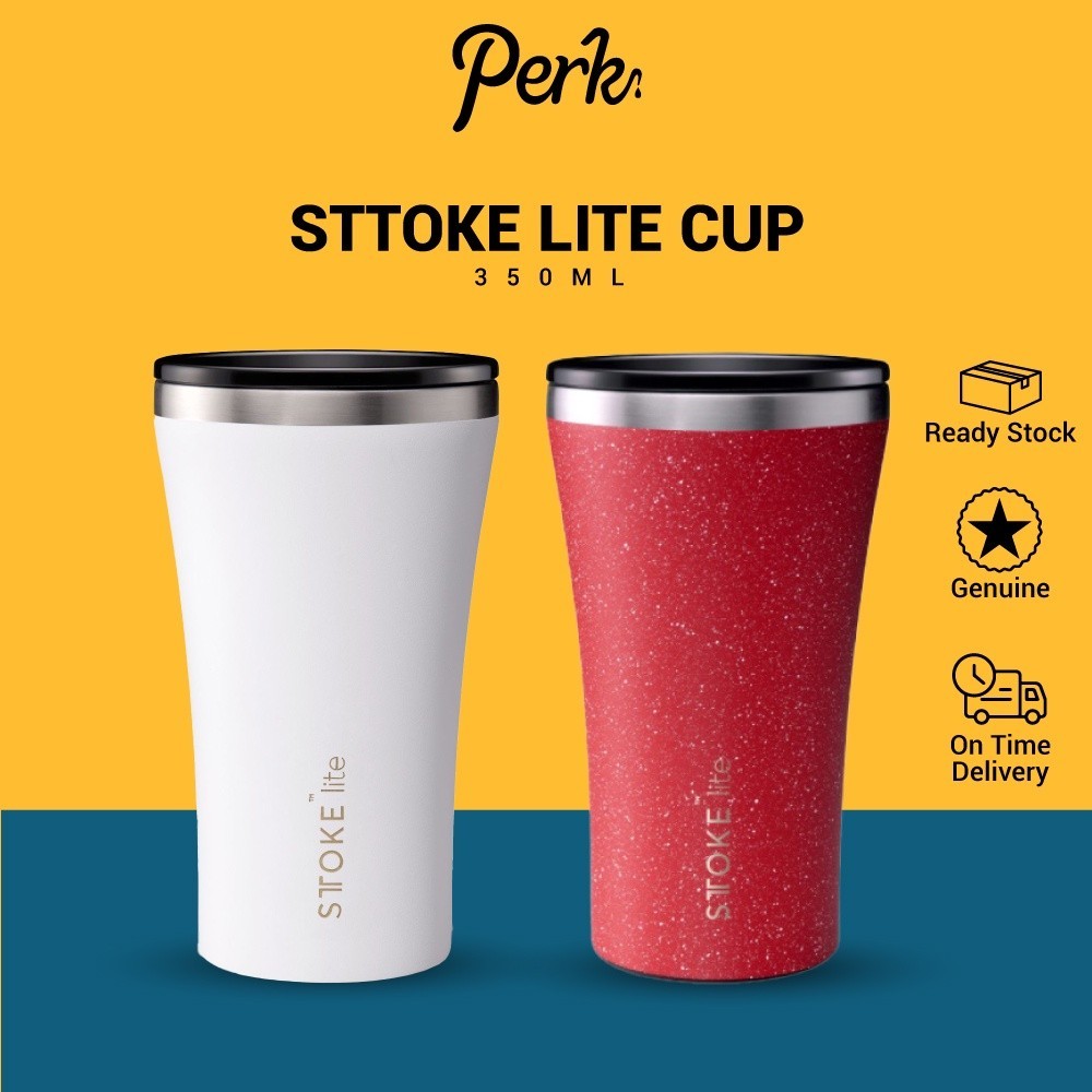 Sttoke Lite Cup - น้ําค้างแข็ง สีขาว / น้ําตาลแดง (340 มล.)