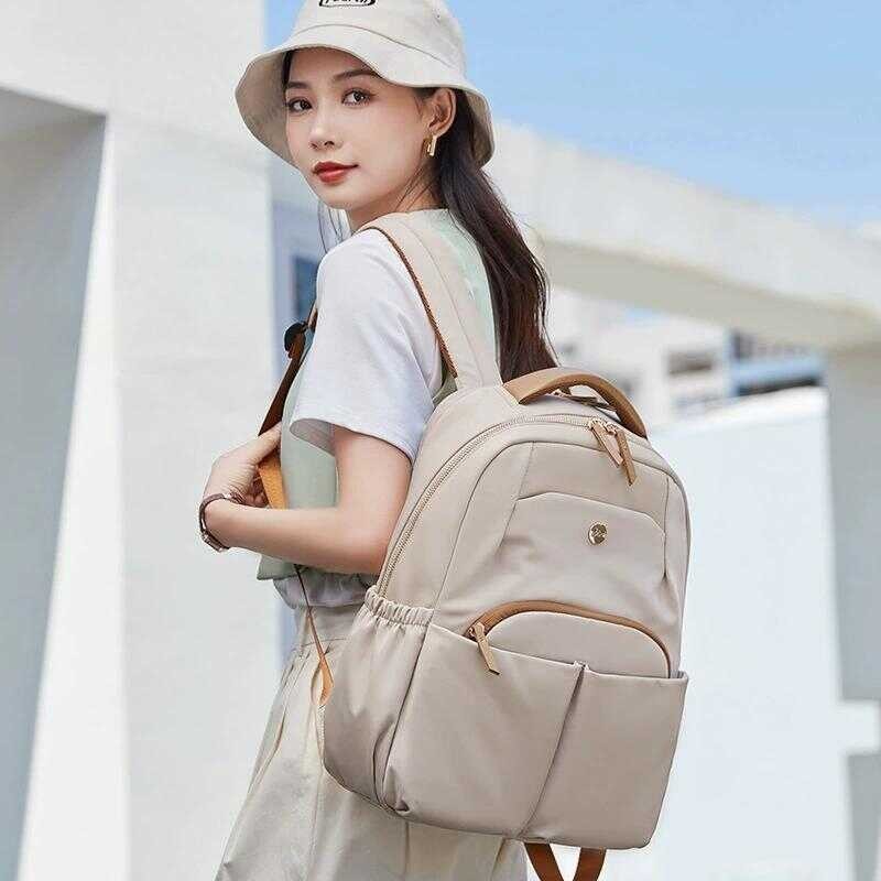 Bag MINKGE Laptop 13 14 inch Schoolbag 16L Backpack for Women Waterproof Multiple Pockets Student E