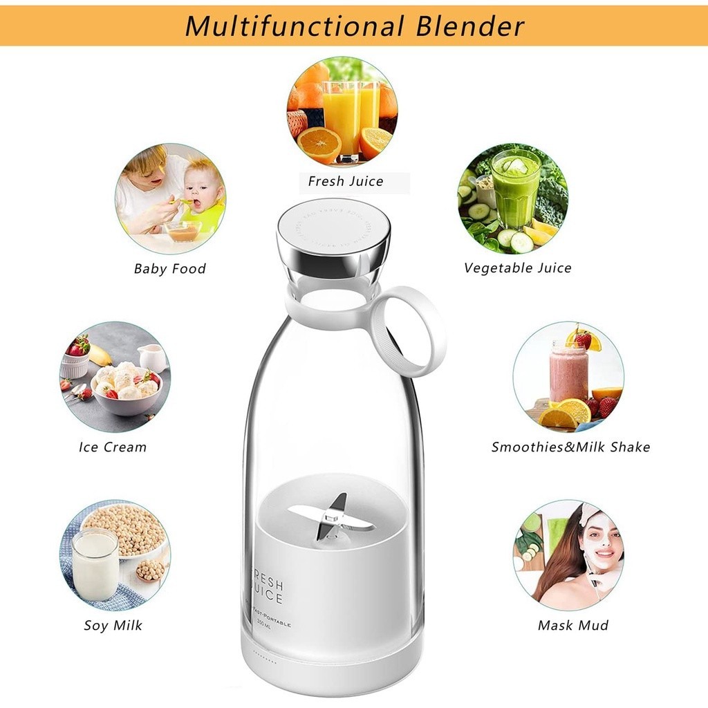 420ml Mini Juicer 6-Blade Juicer ถ้วยกวนผลไม้เป็นเครื่องมือที่จําเป็นสําหรับการบริโภคน้ําผลไม้สดในฤด