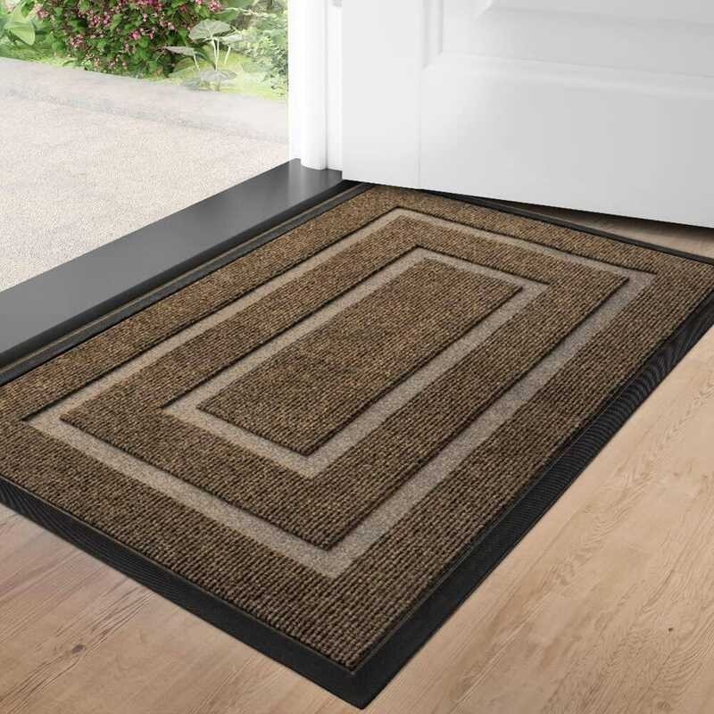 Backing Non-Slip Rubber Door Durable Low Profile Welcome Outdoor Indoor Rug, Home Entrance Heavy Du