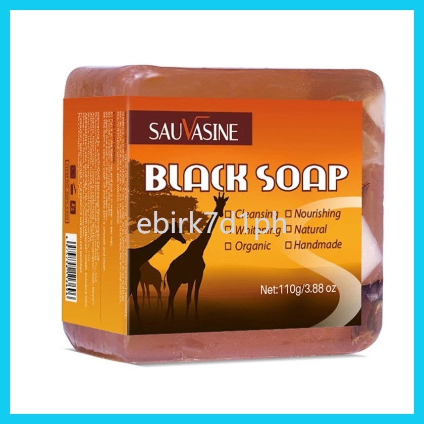 E74C Natural African Black Soap Organic Soap Bars Hand Soap Face Soap Cleanser Nourishing Triple Mi