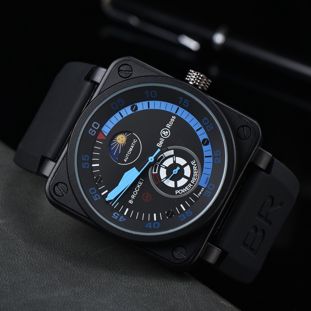 Bell &amp; ROSS นาฬิกาข้อมืออัตโนมัติ สไตล์ญี่ปุ่น สําหรับผู้ชาย