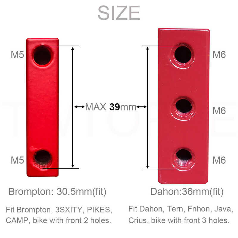 ❤ TWTOPSE Bike Front Carrier Block For 2 3 Holes Brompton Dahon 3Sixty PIKES CAMP Tern JAVA Fnhon
