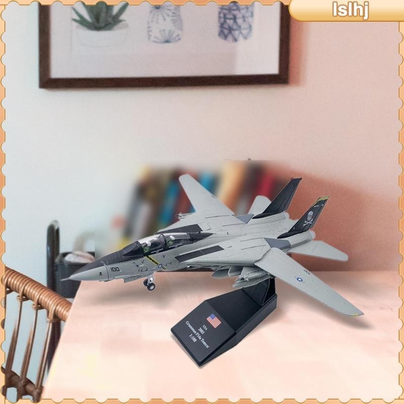 [Lslhj] โมเดลเครื่องบินรบอัลลอย F14 1/100 ของเล่น ของขวัญวันเกิด สําหรับเด็ก