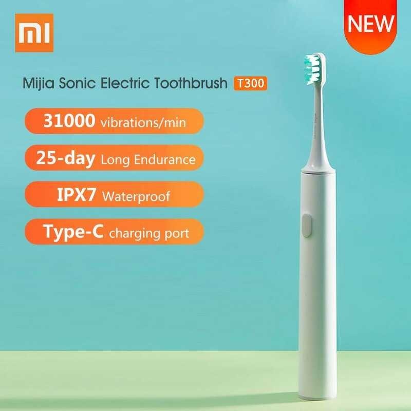 Mijia Sonic Xiaomi Electric Toothbrush T300 USB Rechargeable Ultrasonic Waterproof Tooth Brush Gum