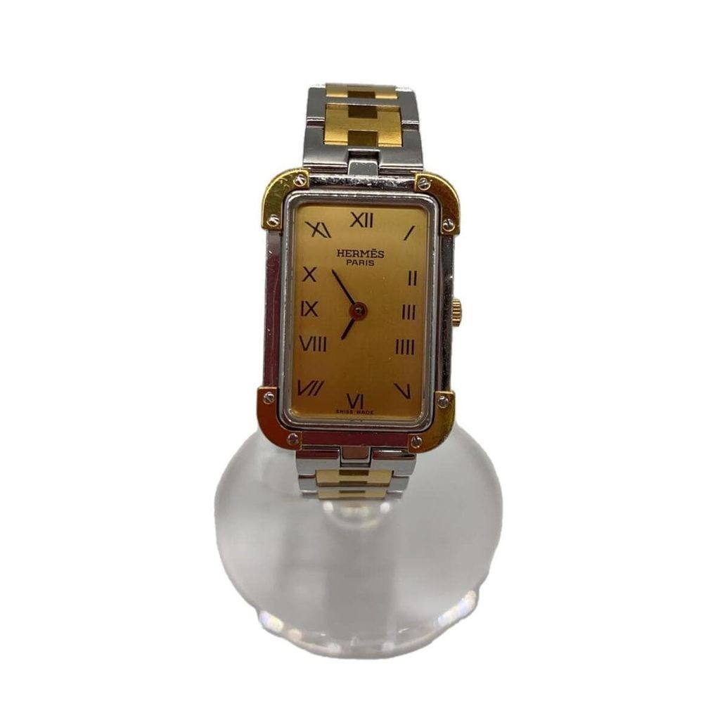 Hermes นาฬิกาข ้ อมือผู ้ หญิง Gold Direct จากญี ่ ปุ ่ นมือสอง
