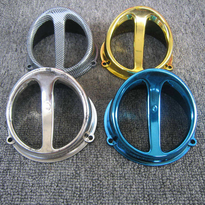 อุปกรณ์เสริมรถจักรยานยนต์ดัดแปลง JOG50 90 DIO ZX GY6 Fuxi Qiaoge Electroplating Pig Nose Fan Blade Cover