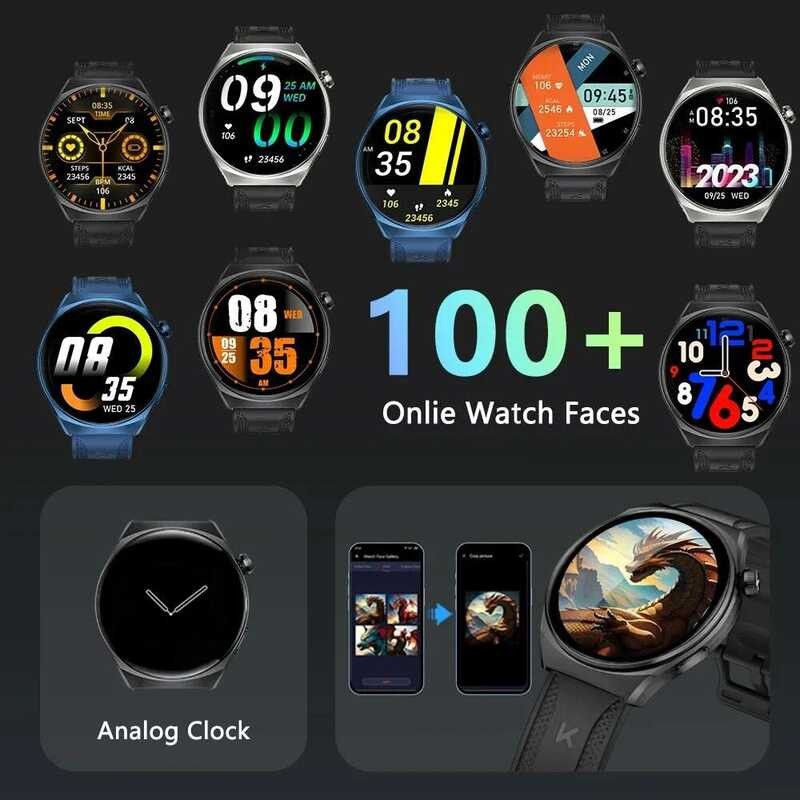 ❥ KUMI Gw6 1.43 "หน้าจอamoledบลูทูธกันน้ําip68 100 + Sport Heart Rateความดันโลหิตออกซิเจนmonito