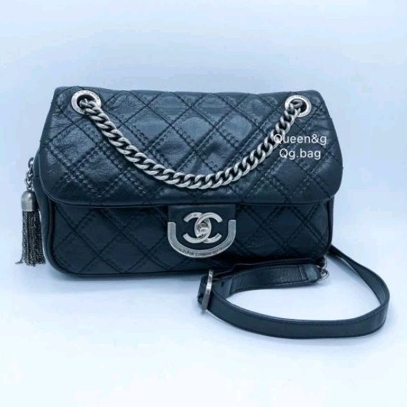 ♞xSOLDx Chanel rare vintage flap กระเป๋า ชาแนล วินเทจ หายาก กระเป๋าเป้ หนังแท้ แบรนด์เนม brandname