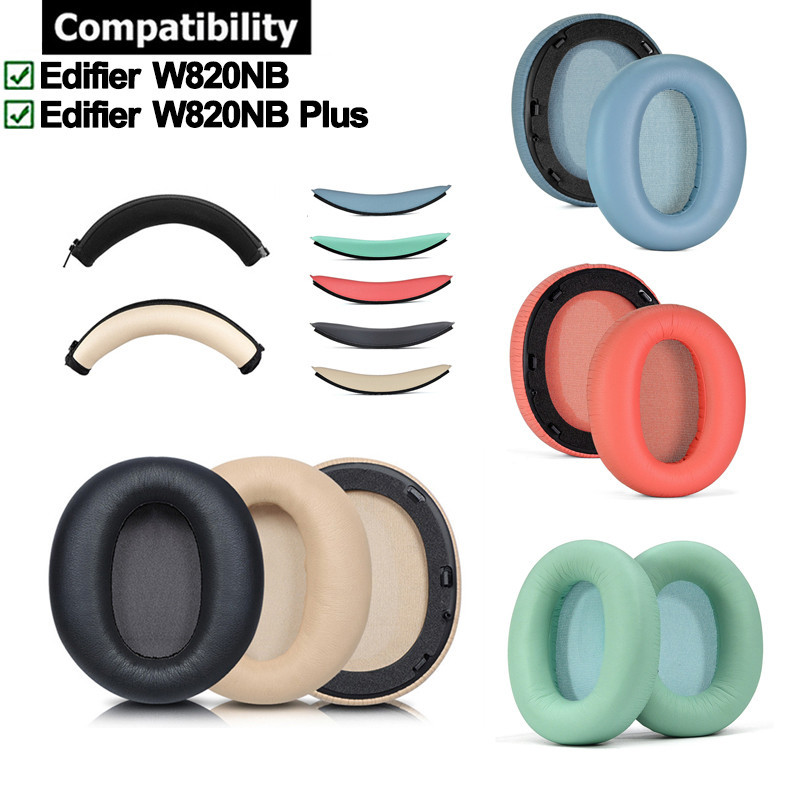 แผ่นรองหูฟังสําหรับ Edifier W820NB / W820NB Plus หูฟังแถบคาดศีรษะ Earpads เบาะฟองน้ําชุดหูฟัง Earmuf