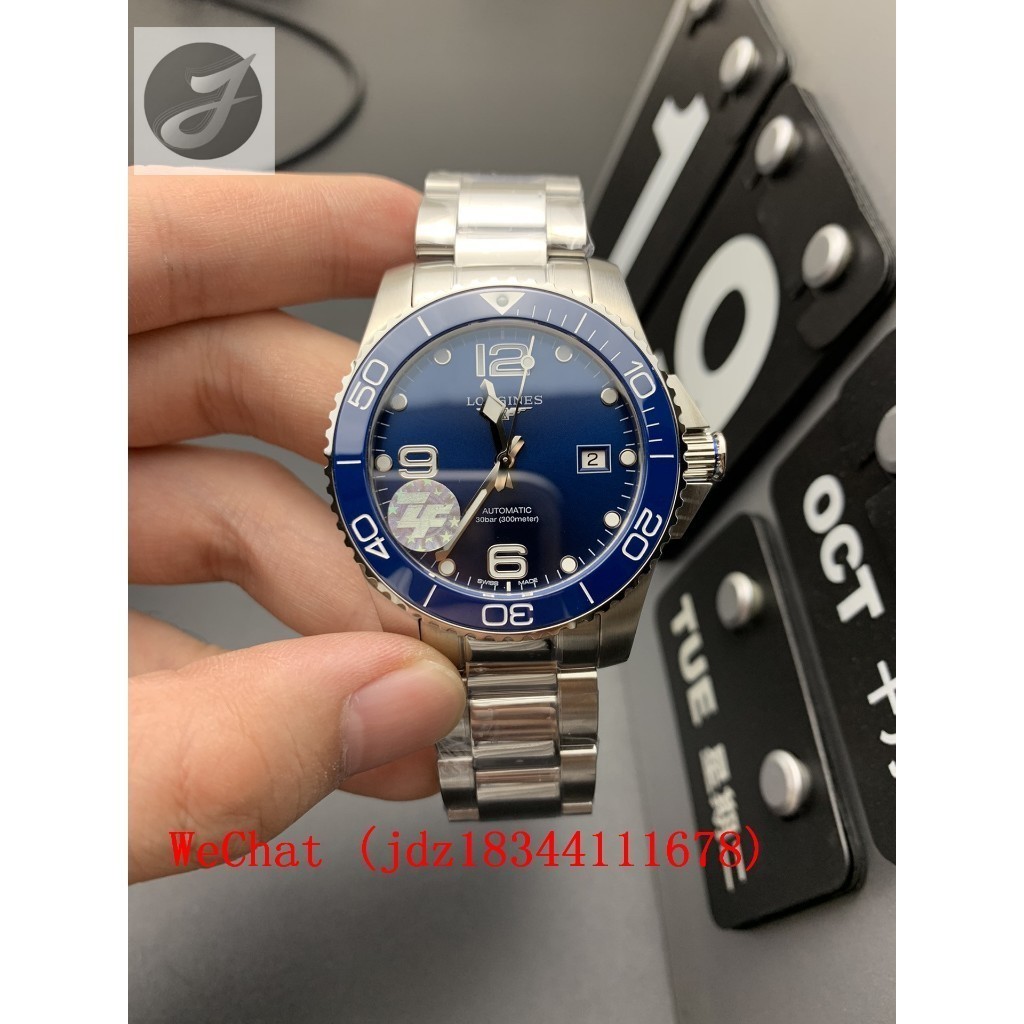 Longines Concas Series นาฬิกาข้อมืออัตโนมัติ 41 มม. สีฟ้า แฟชั่นสําหรับผู้ชาย