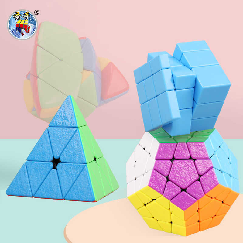 SENGSO Magic Cube Gem Series Mirror Pyramid Polyhedron Zongzi Magic Cube Educational Toys Children