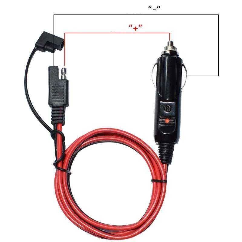 ❤️ To ไฟแช็กสายลำโพง14awg 100ซม.Sae ปลั๊กตัวแปลงสายต่อ SAE