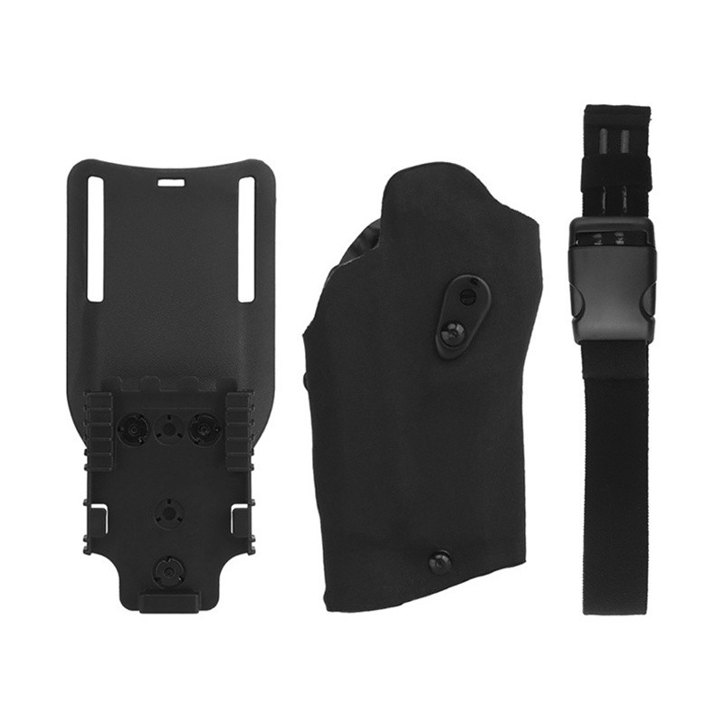 Idogear ชุดซองหนังยุทธวิธี 6354DO พร้อมไฟ X300 เข้าได้กับอะแดปเตอร์แผงเมาท์ QLS พร้อมสายรัดขา GB-79