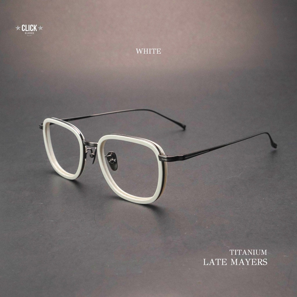 



 ♞,♘,♙Pin Optical รุ่น Late Mayers กรอบแว่นสายตา แว่นกรองแสง Click glasses