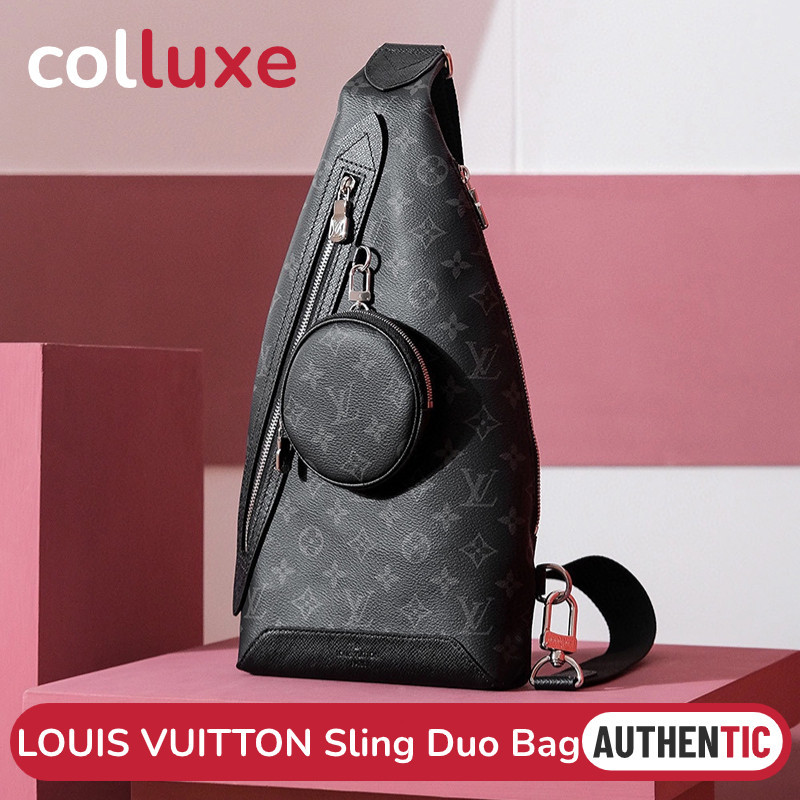 ♞ของแท้หลุยส์วิตตอง Louis Vuitton LV กระเป๋า Waist Bag Sling Bag รุ่น Duo กระเป๋าคาดเอวผู้ชาย