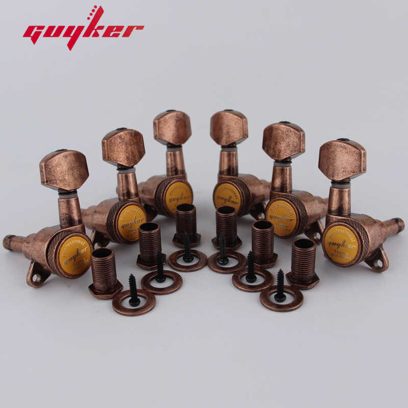 Tuners Guitar GUYKER Models Rear lock string Electric Guitar hine Heads Antique Bronze Guitar Acces