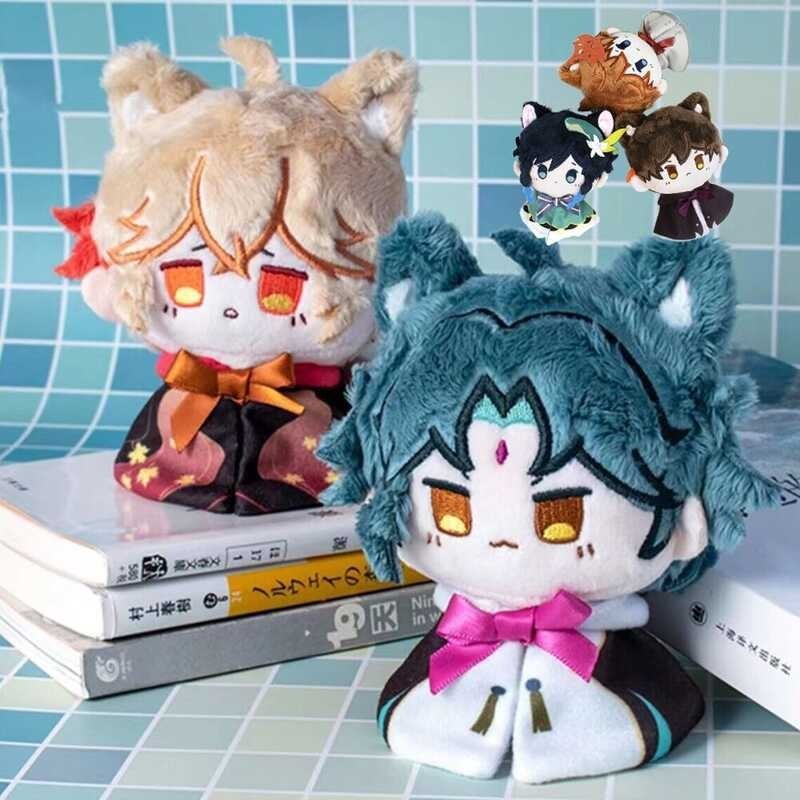 Plush Genshin Impact Toys Anime Cosplay Tartaglia Venti Zhongli Kazuha Xiao Throw Dolls Kawaii Cart