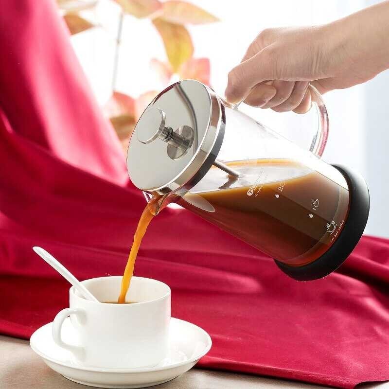 French Press GIANXI Stainless Steel Glass Maker Multiftional Hand Ph Pot Coffee Accessories