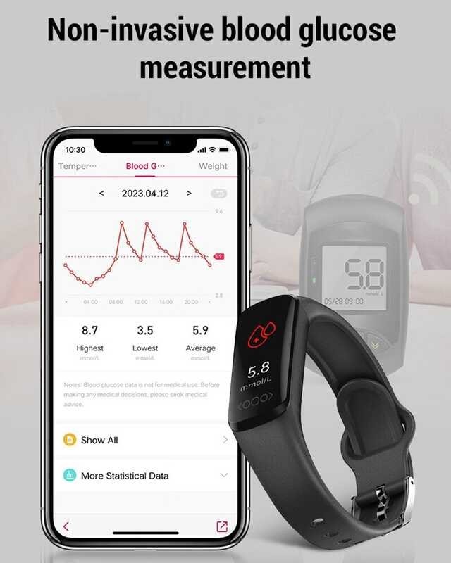 New นาฬิกาสุขภาพ 2024 Blood Health Smart Watch for Men Fiess Trackers IP67 Waterproof