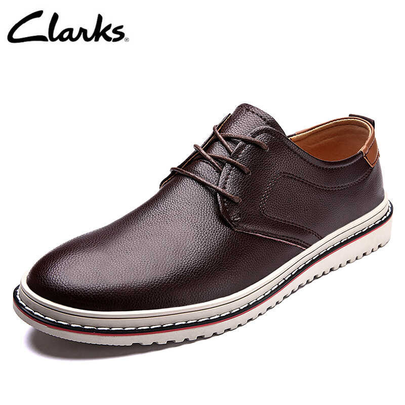 ❤ ❤ Clarks_ รองเท้าหนังสําหรับผู้ชายรองเท้าวัว Cambro สิ