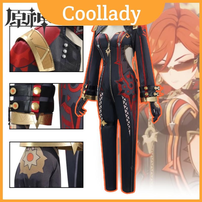 คอสเพลย์เครื่องแต่งกาย Mavuika ที่สะดุดตาจาก Genshin Impact มีจําหน่ายในสไตล์หลายขนาดและ