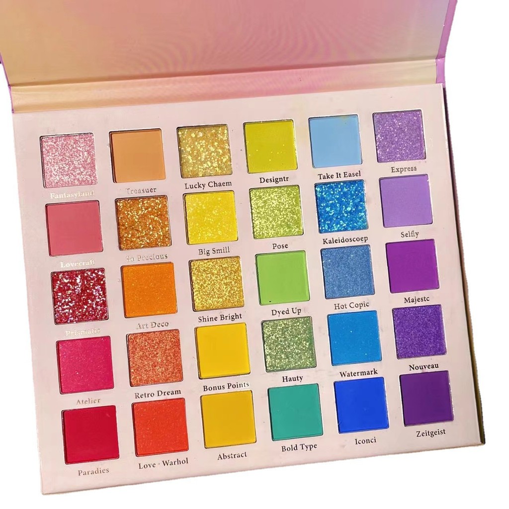 MGL Rainbow Candy 30 Color Eyeshadow Palette Gradient Pearl Color Eyeshadow เด็ก ๆ ในขั้นตอนที่ 1 ม