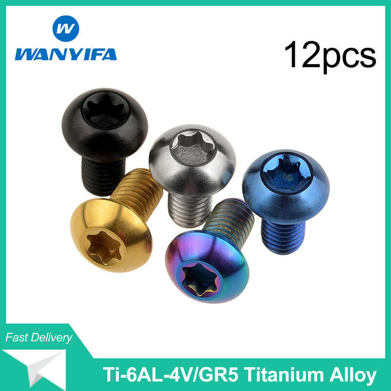 Wanyifa Titanium Bolt M5x 10/M5x 12Mm T25 Torx Screw Bike Water Bottle Cage Cup Hold Bicycle Stem T 
