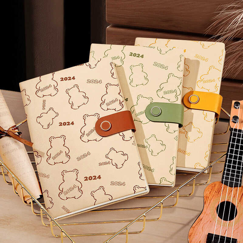 2024 Year Agenda Planner Organizer Monthly Weekly Plan A5 Office Diary Notebook With Pen Schedule