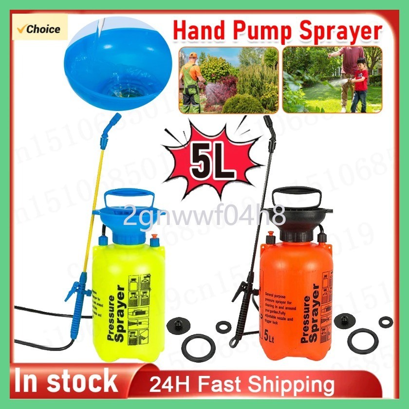 5L มือความดันกระเป๋าเป้สะพายหลัง Sprayer สำหรับสนามหญ้าสวนรดน้ำชลประทานเครื่องมือสเปรย์ขวดปรับ Air