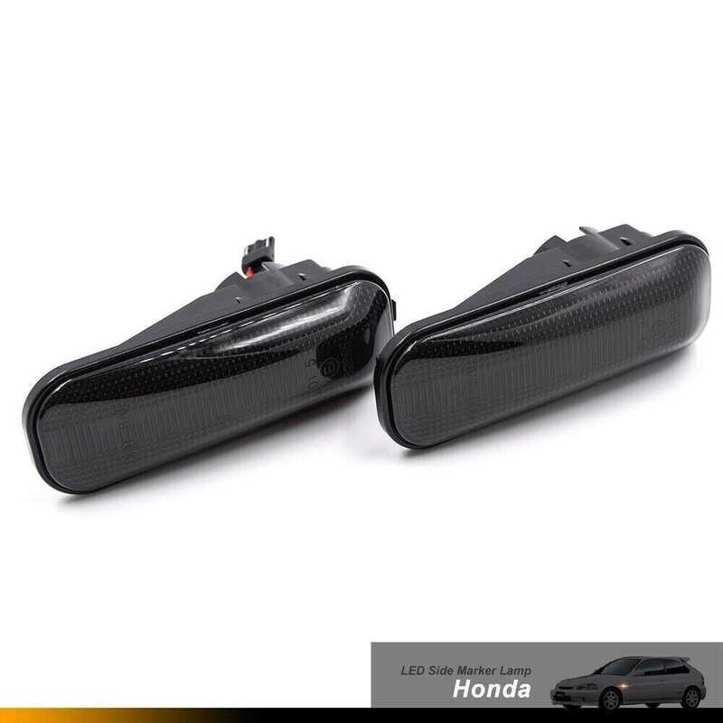 ❤ 1คู่ Amber LED ด้านหน้า Fender Side Marker Light สำหรับ Honda Civic EK EJ EM 1