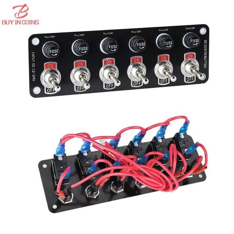 ❤ สวิตช์เปิด/ปิดแผงสวิทช์สลับ BC 3 Gang/6 Gang สวิตช์เปิด/ป