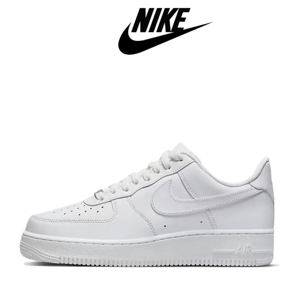 ♞สินค้าอย่างเป็นทางการรองเท้า Nike Air Force 1 Low panda/Shadow Cream/07Black/07White รองเท้ากีฬา W