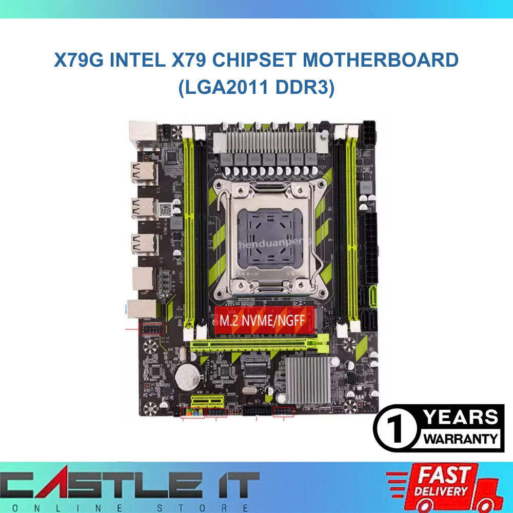 Castle IT X79G เมนบอร์ดชิปเซ็ต Intel X79 (LGA2011 DDR3)