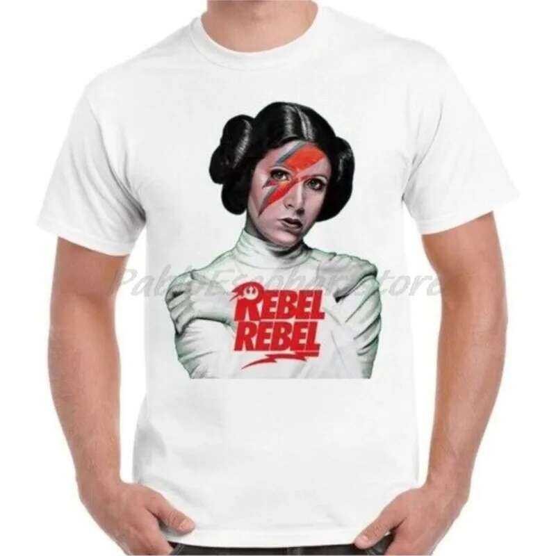 ❤️ Princess LEIA Carrie Fisher Rebel Retro T Shirt ผู้ชาย Tshirt ฤดูร้อน Tee เ