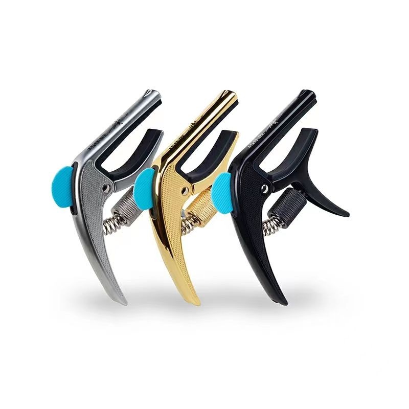 Qiaolejiang Guitto Revolver Clamp กีตาร์พื้นบ้าน Ukulele เครื่องดนตรีอุปกรณ์เสริมโลหะ Pick Timbre Cl
