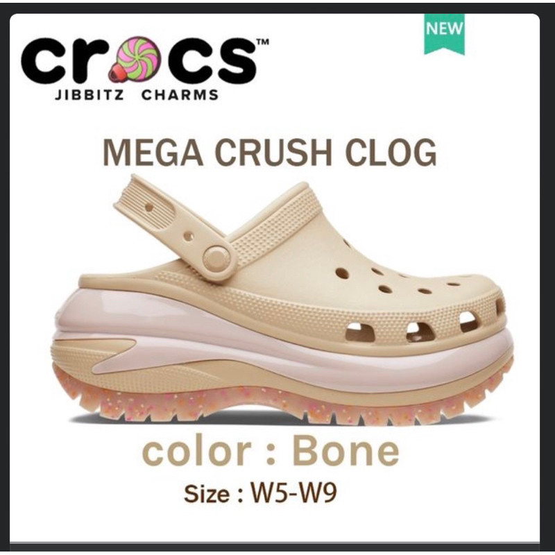 



 ♞รองเท้าแตะผู้หญิง Crocs Classic MEGA CRUSH SANDAL ผู้หญิงแบบรัดส้น