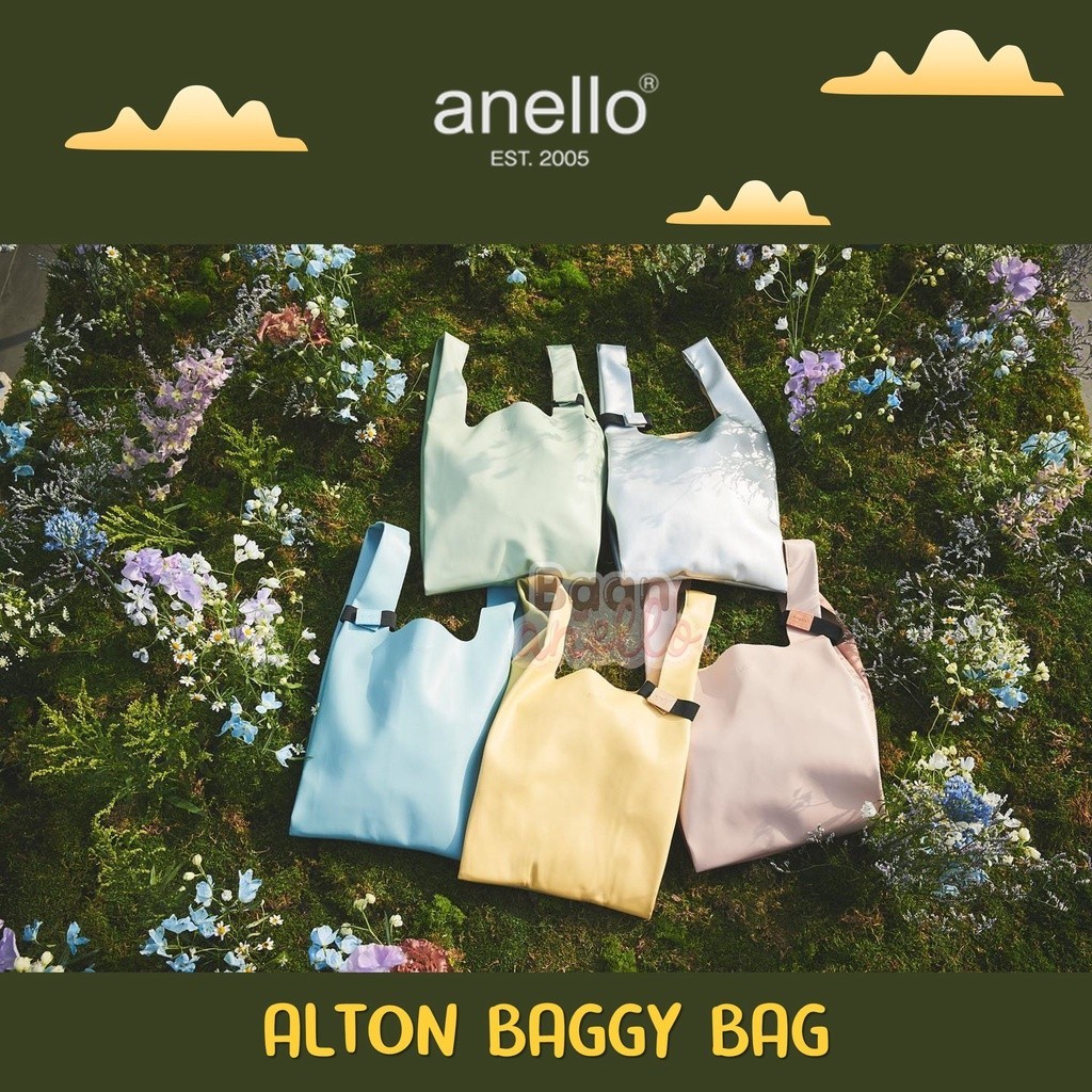 ♞,♘,♙️พิเศษเฉพาะช่วงโปรฯ️ (ของแท้ มีป้ายกันปลอม) anello アネロ ALTON TOTE BAGGY BAG (ATB3647) size Reg