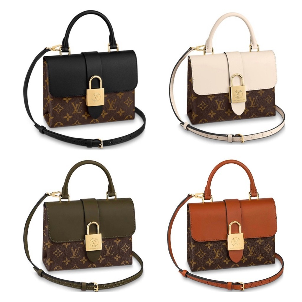 ♞,♘,♙Louis Vuitton/New Style/LV LOCKY BB/กระเป๋าสะพาย/Portable Lock Bag/ของแท้ 100% KDb