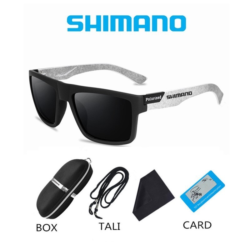 Shimano แว่นกันแดด Polarized Uv400 สําหรับผู้ชายขี่จักรยานเดินป่าตั้งแคมป์