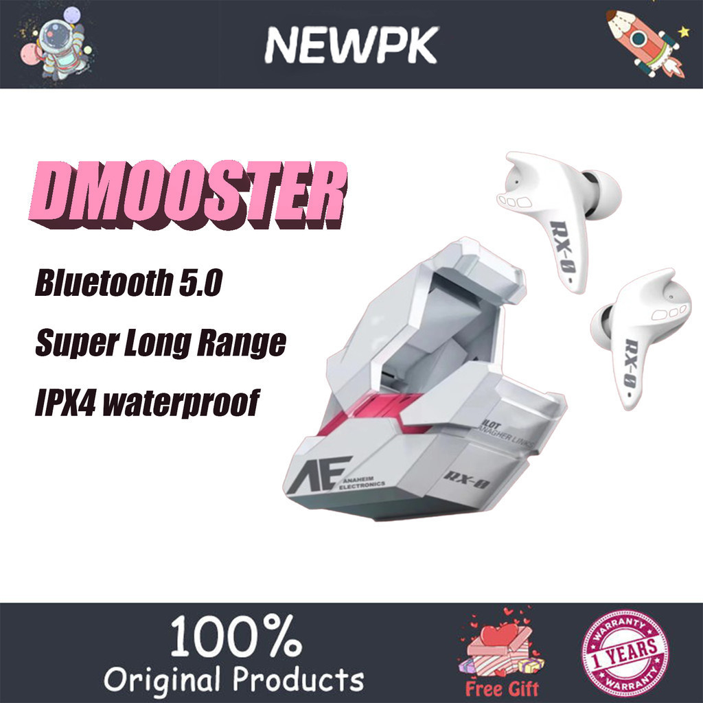 Dmooster RX-0 Gundam Co branded หูฟังบลูทูธไร้สาย RX-0 True Wireless Gaming Stereo Music